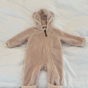L.L. Bean Tan Hooded Baby Footie
